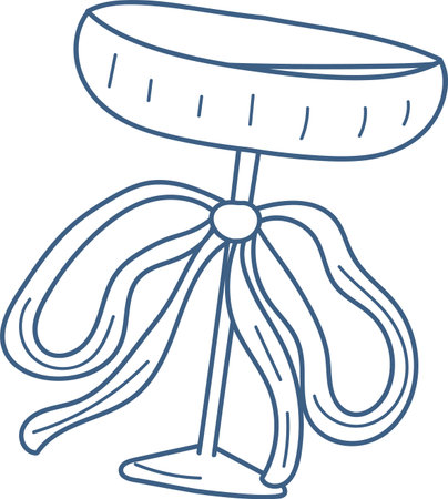 Glass with Bow Sketchのイラスト素材