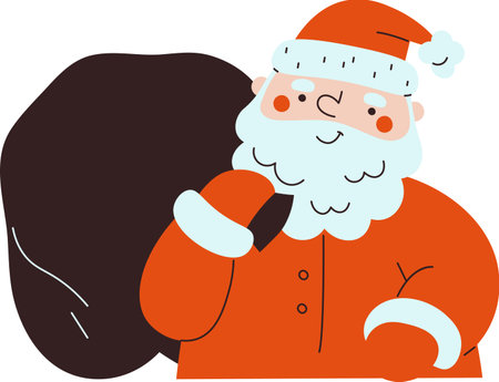 Santa with Gift Sackのイラスト素材