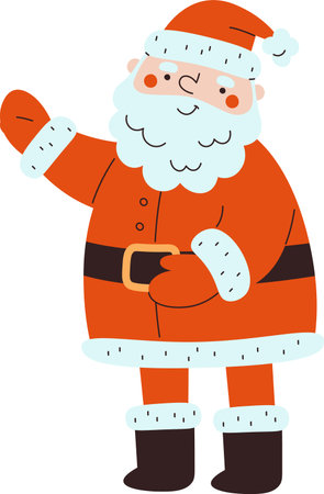Santa Claus Waving Handのイラスト素材