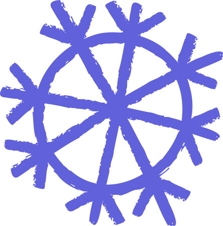 Circular Crayon Snowflakeのイラスト素材