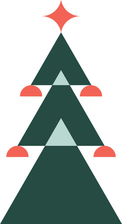 Geometric Christmas Treeのイラスト素材