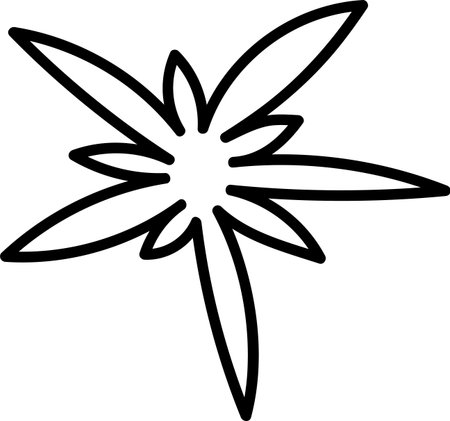 Simple Snowflake Doodleのイラスト素材