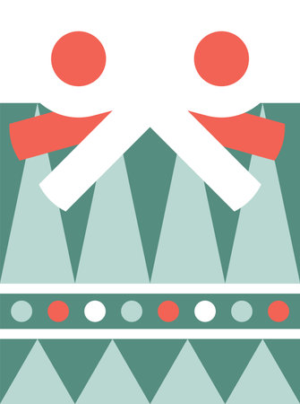 Geometric Christmas Gift Boxのイラスト素材