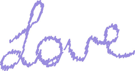 Scribbled Love Textのイラスト素材