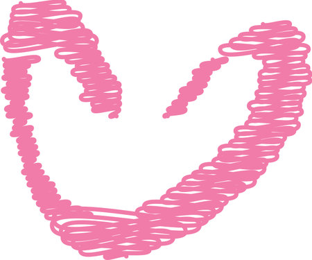 Scribbled Heart Shapeのイラスト素材