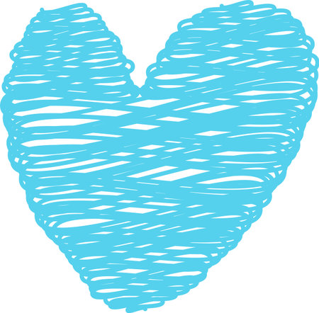 Chalk Drawn Heart Shapeのイラスト素材