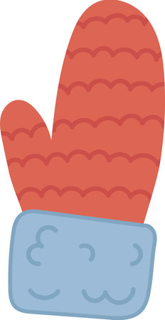 Knitted Winter Mittenのイラスト素材