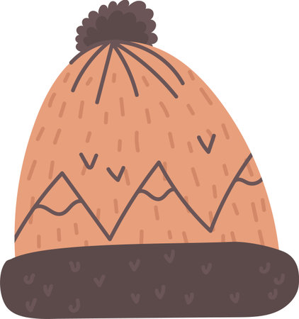 Cozy Knitted Winter Beanieのイラスト素材