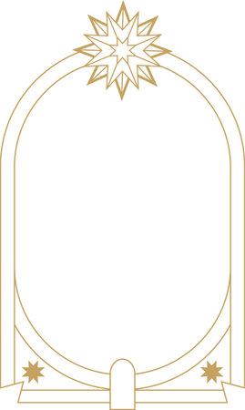 Winter Frame with Star Motifのイラスト素材