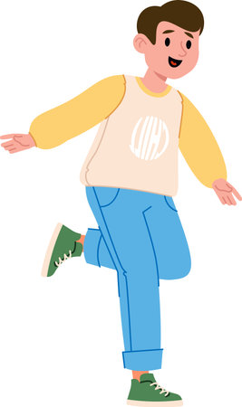 Boy in Casual Outfitのイラスト素材