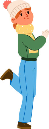 Winter Dressed Girlのイラスト素材