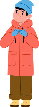 Man in Winter Outfitのイラスト素材