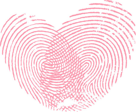 Heart Shaped Fingerprint Patternのイラスト素材