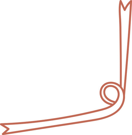 Curved Ribbon Cornerのイラスト素材