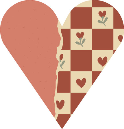 Heart Old Paper Cut Outのイラスト素材