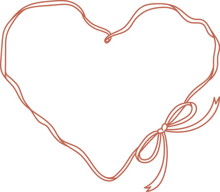 Heart Shaped Ribbonのイラスト素材
