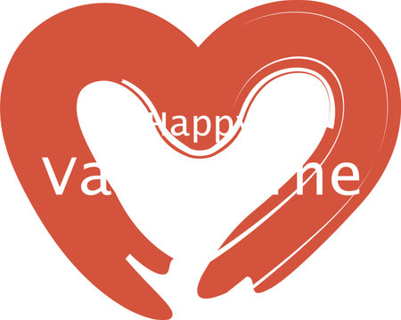 Heart Embrace with Textのイラスト素材