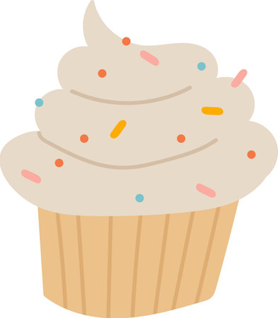 Cupcake with Sprinklesのイラスト素材