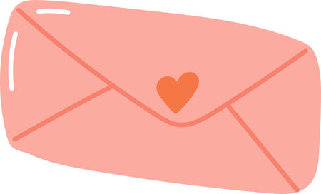 Heart Envelope Cartoonのイラスト素材