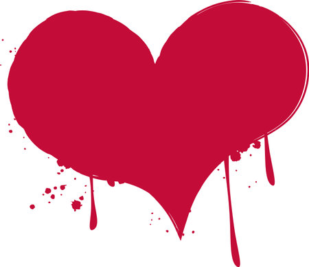 Dripping Heart with Splatterのイラスト素材