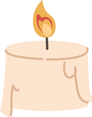 Candle with Flameのイラスト素材