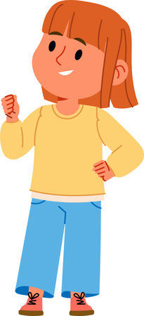 Smiling Child with Short Hairのイラスト素材