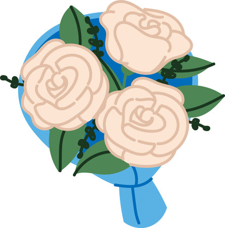 Elegant Rose Bouquetのイラスト素材