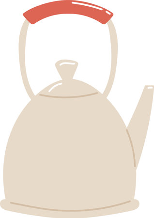 Retro Style Teapotのイラスト素材
