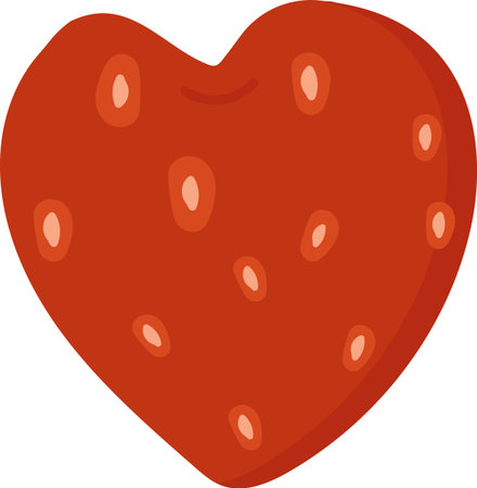 Heart Shaped Strawberryのイラスト素材