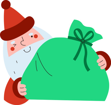 Santa Claus with Gift Sackのイラスト素材