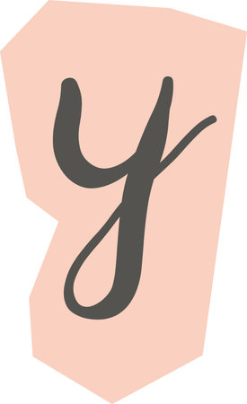 Handdrawn Letter Y Monogramのイラスト素材
