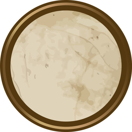 Tortilla Round Top View Cartoonのイラスト素材