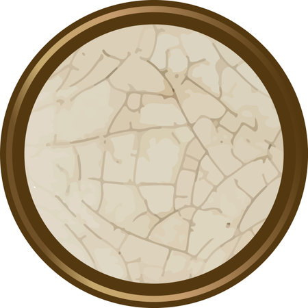 Ceramic Plate Top View Cartoonのイラスト素材