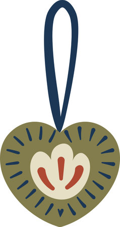 Heart Ornament Hanging Folkのイラスト素材