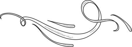 Flourish Divider Curving Line Artのイラスト素材