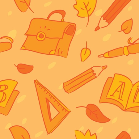 School seamless pattern, vector illustrationのイラスト素材