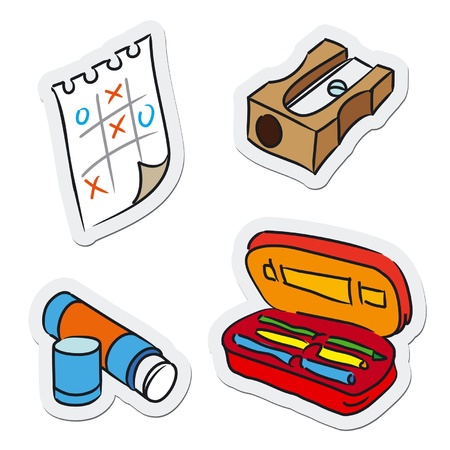 School and education objects, vector illustrationのイラスト素材