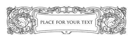 Vector frame, elegant vignette, design elements and page decorationのイラスト素材