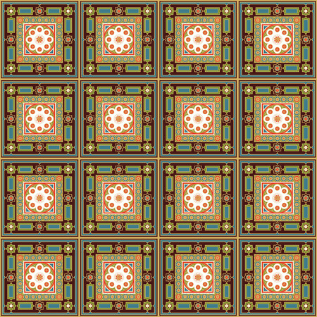 Geometric seamless pattern. Decoration for wallpaper, fabrics, tiles and mosaics. Ornate background....
