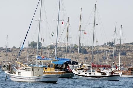 marina of bodrum - turkeyの写真素材