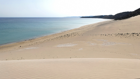 Sandy beach in Northern Cyprus - Golden Beachの写真素材