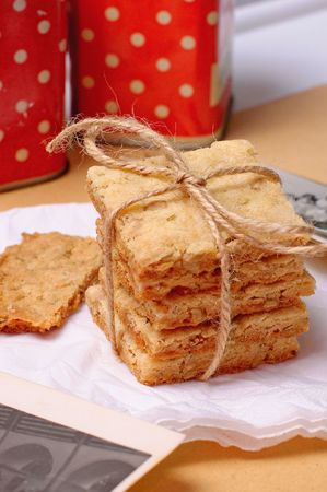  	Crunchy biscuits with rosemaryの写真素材
