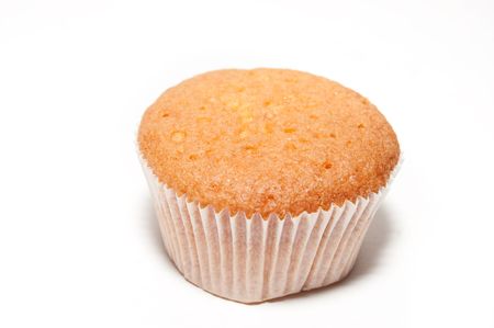 Sweet round muffin in confectionery paperの写真素材