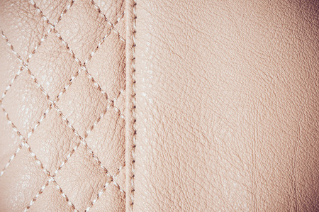 The texture of natural leather, stitched leather product details