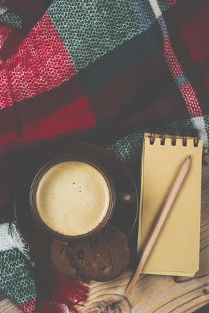 Cozy home coffee cup, warm detailsの写真素材