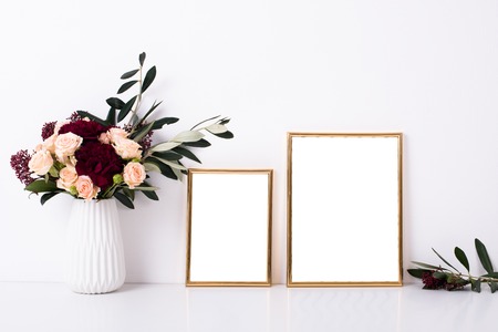Two golden frames mock-up