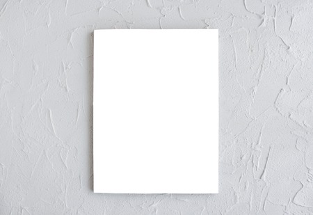 magazine cover mock-up on textured concreteの写真素材