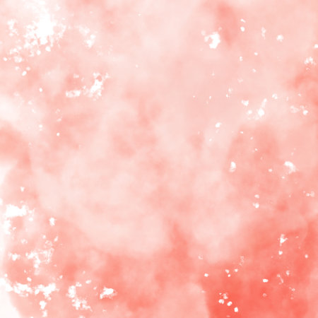 Warm Coral Pink Watercolor Abstract Background with Organic Texture and Soft Red Gradient for Creative Design Projectsの写真素材