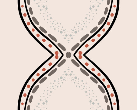Geometric abstract symmetrical seamless pattern, ethnic art illustration for fabric design and...
