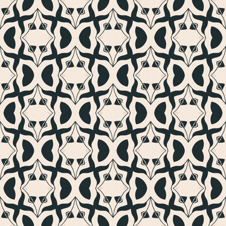 Beige Black Olive Color Abstract Geometric Seamless Pattern Background, Surface Pattern Illustration...